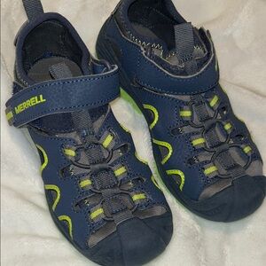 Merrell Kids' Navy and Lime Water Shoes